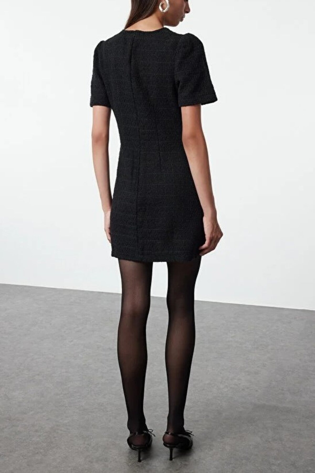 A-Line Pocket Detailed Mini Woven Dress