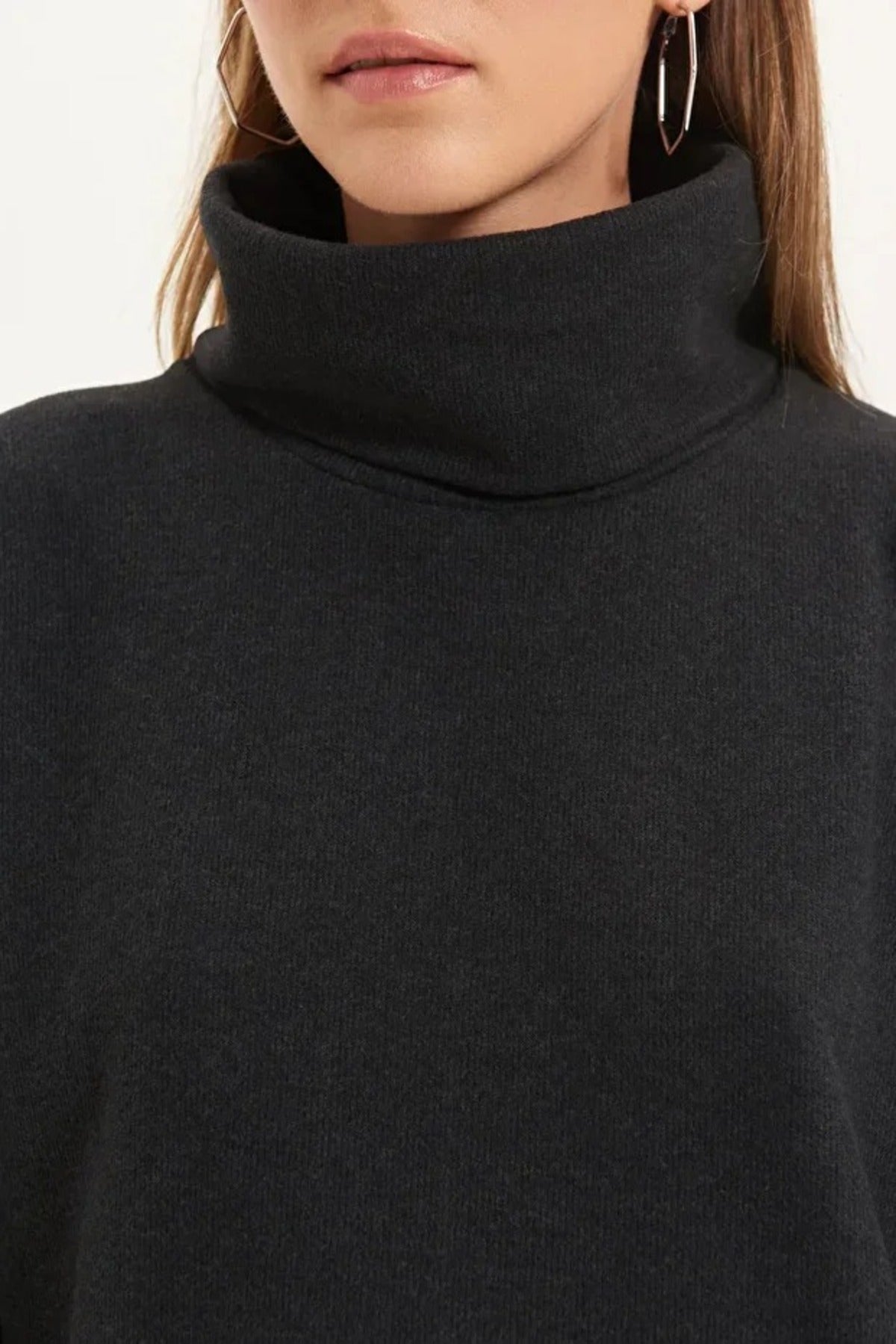 Turtleneck Long Sleeve Knit Mini Dress