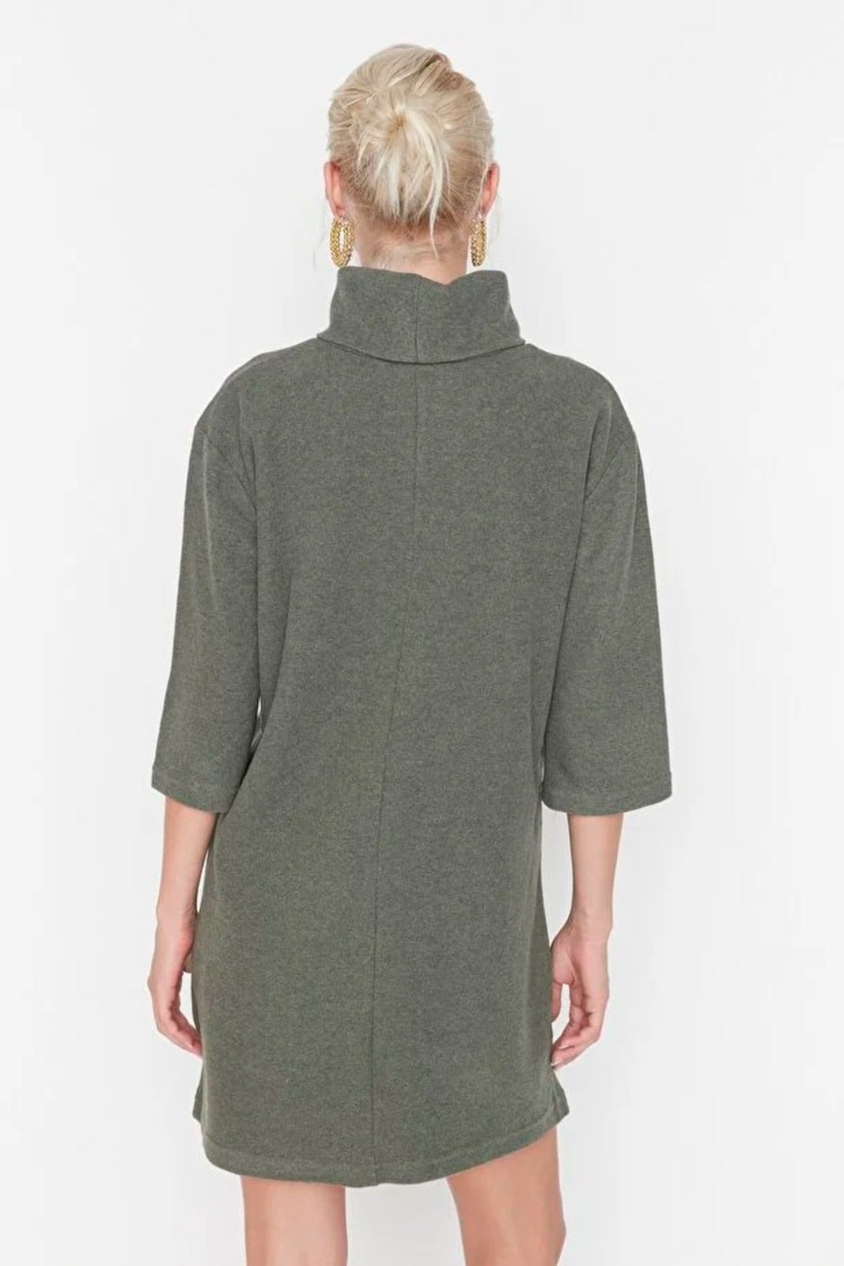 Turtleneck Long Sleeve Knit Mini Dress