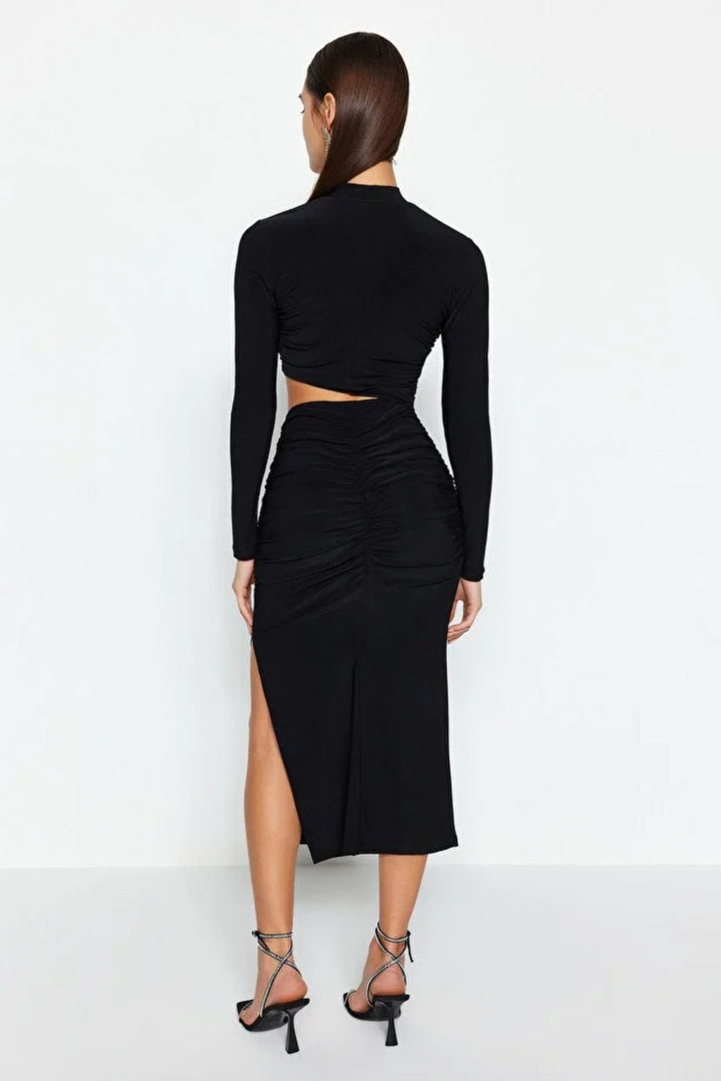 Elegant Evening Dress with Cut Out Details