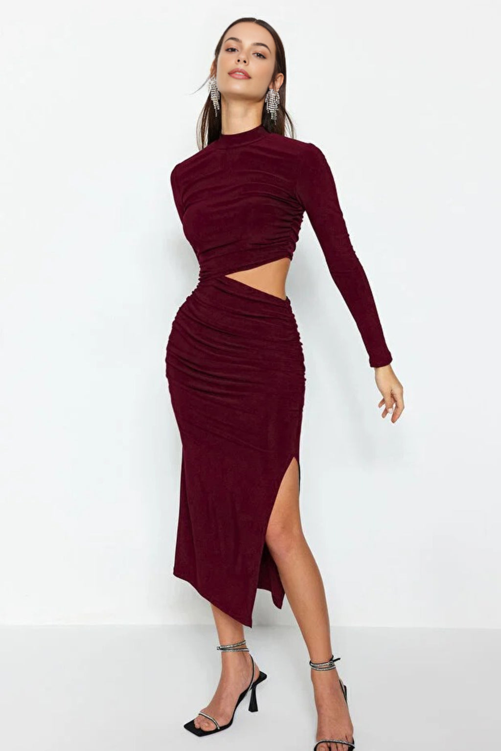 Elegant Evening Dress with Cut Out Details