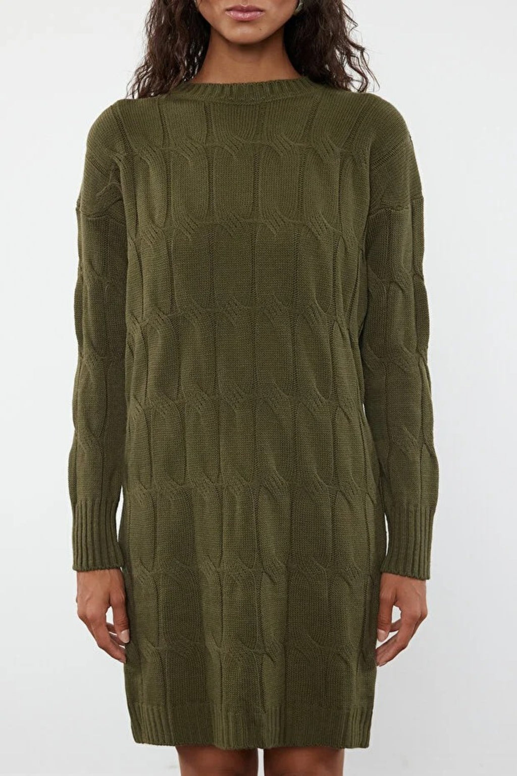 Mini Crew Neck Knit Dress