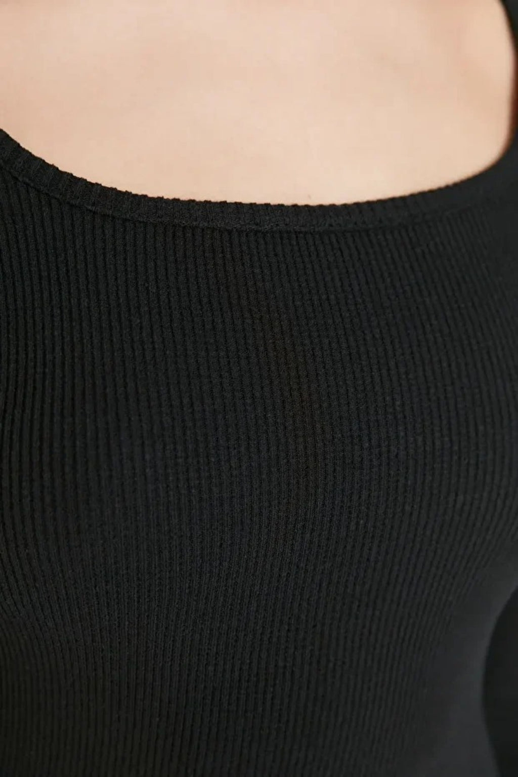 Crew Neck Mini Ribbed Knit Pencil Dress
