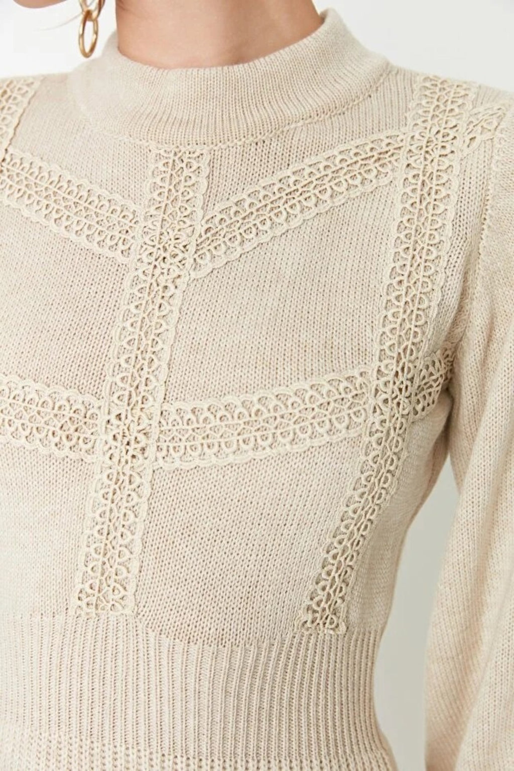 Mini Knit Lace Dress