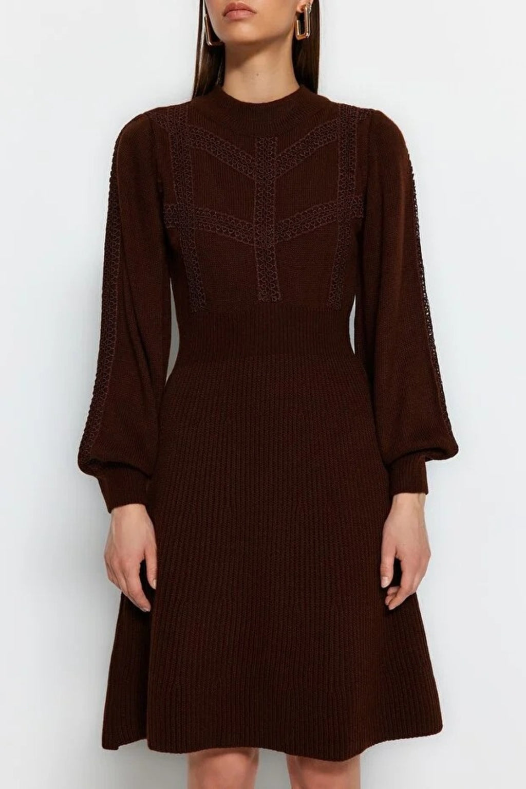 Mini Knit Lace Dress