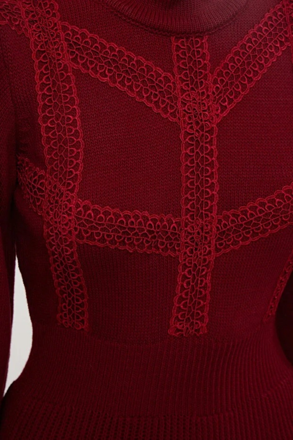 Mini Knit Lace Dress