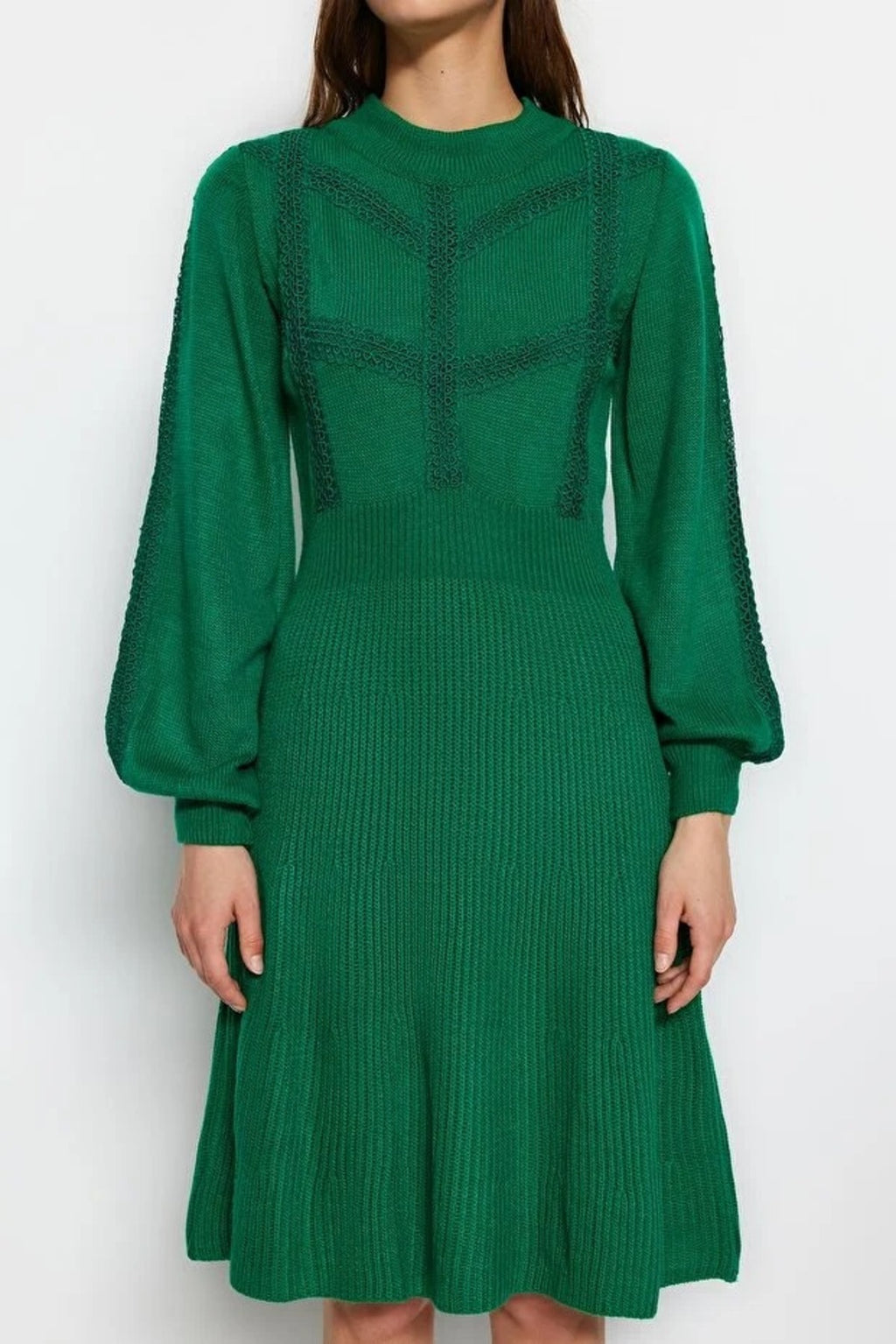 Mini Knit Lace Dress