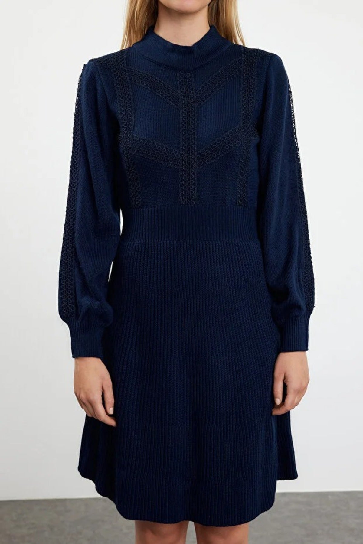 Mini Knit Lace Dress