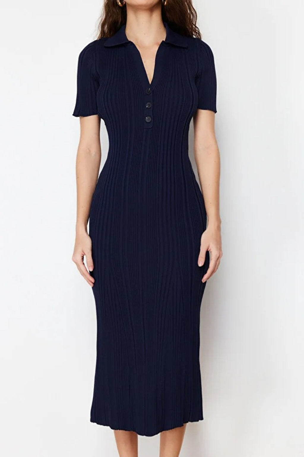 Maxi Polo Neck Dress