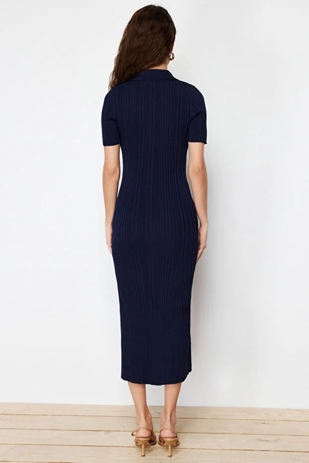 Maxi Polo Neck Dress