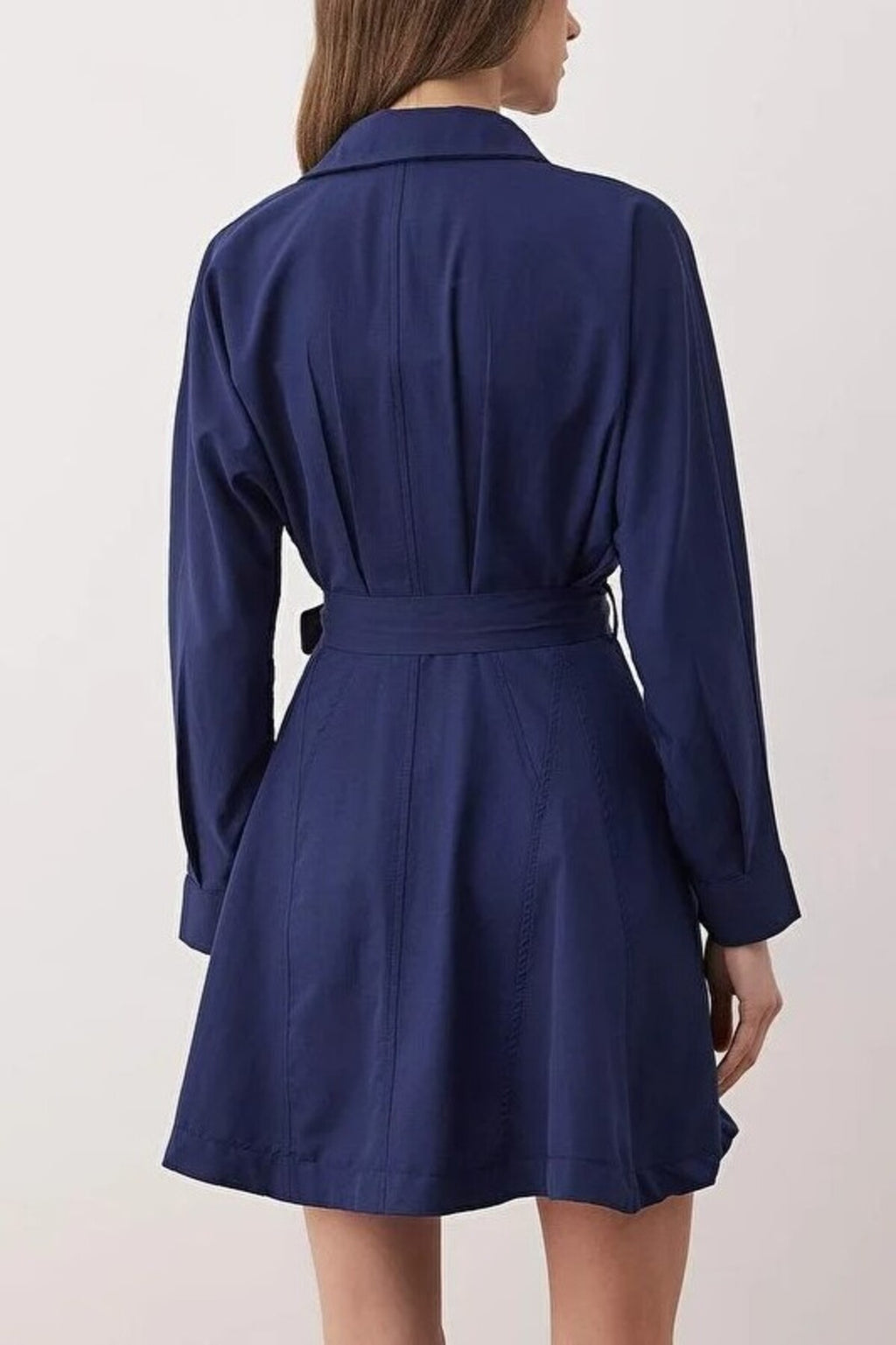 Mini Woven Shirt Dress with Belt Detail