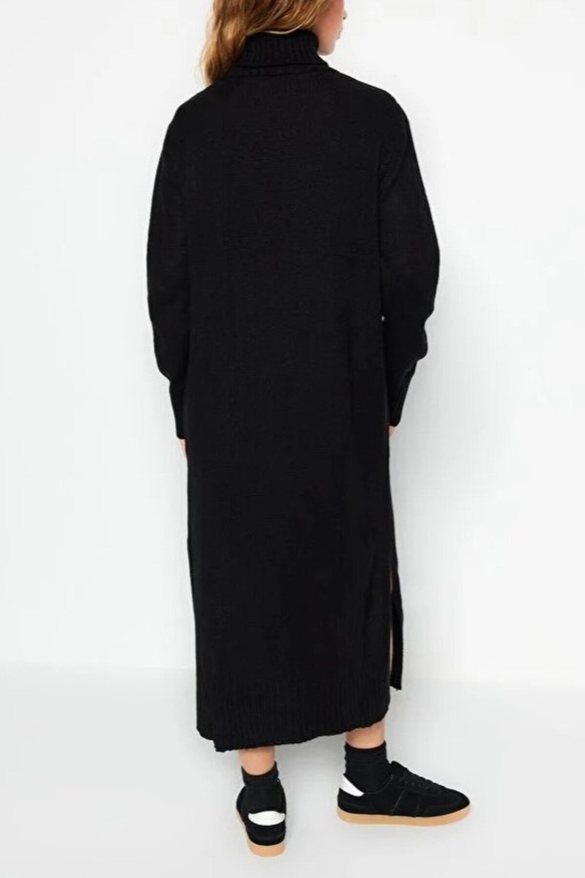 Midi Wide Cut Soft Texture Knit Dress