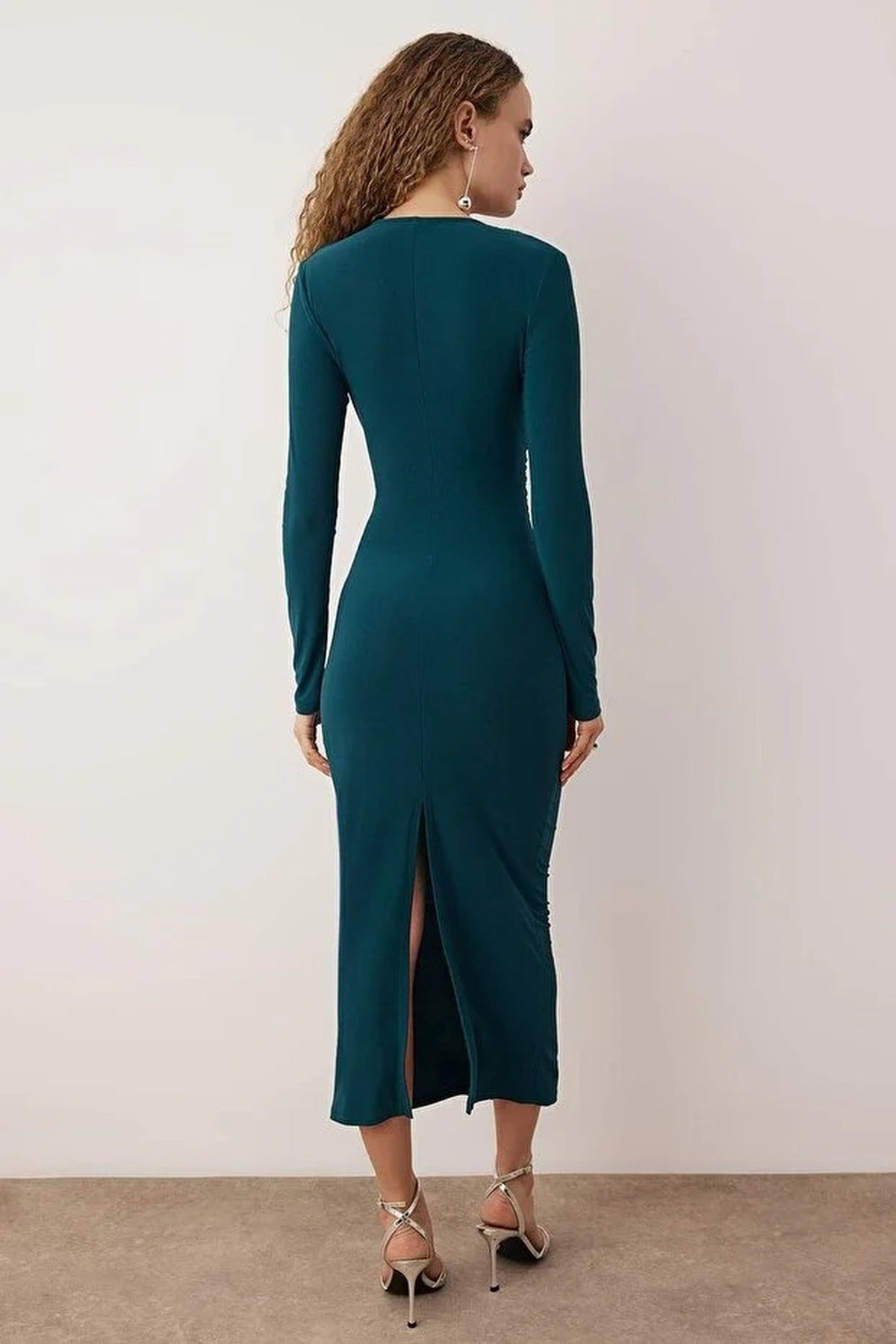 Elegant V-Neck Knit Dress