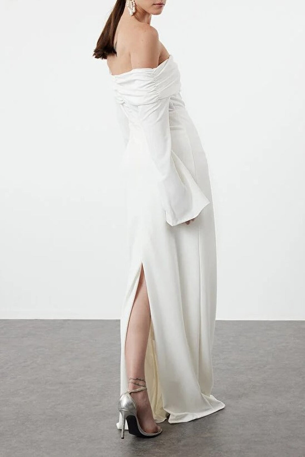 Carmen Collar Maxi Elegant Evening Dress