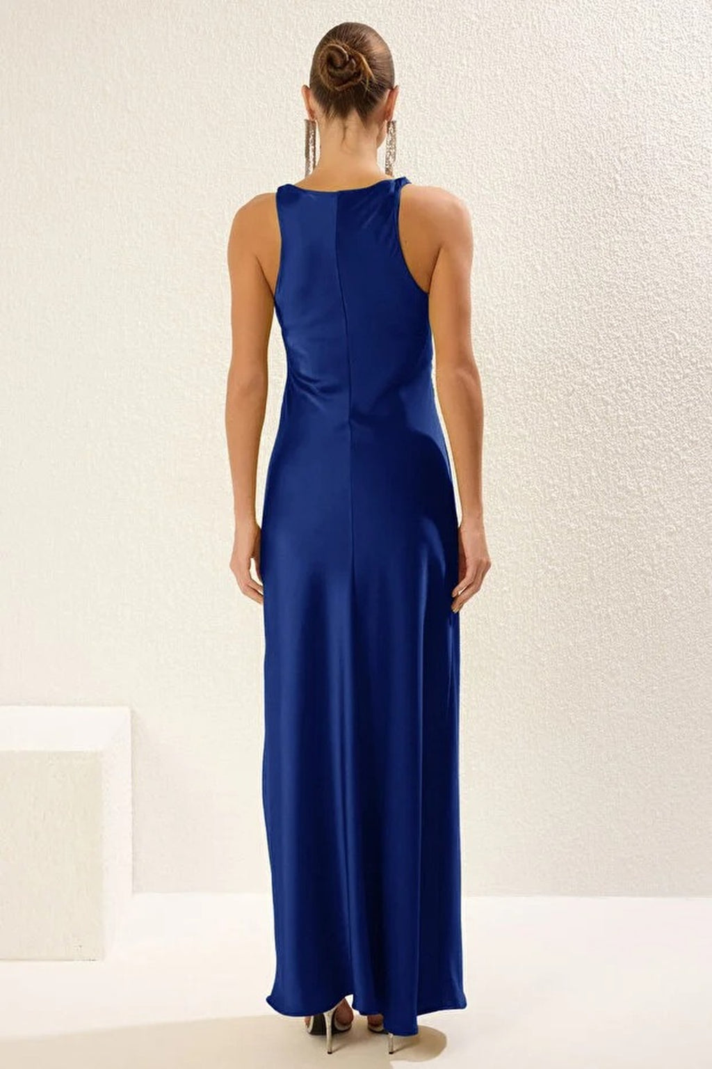 Satin Maxi Evening Dress