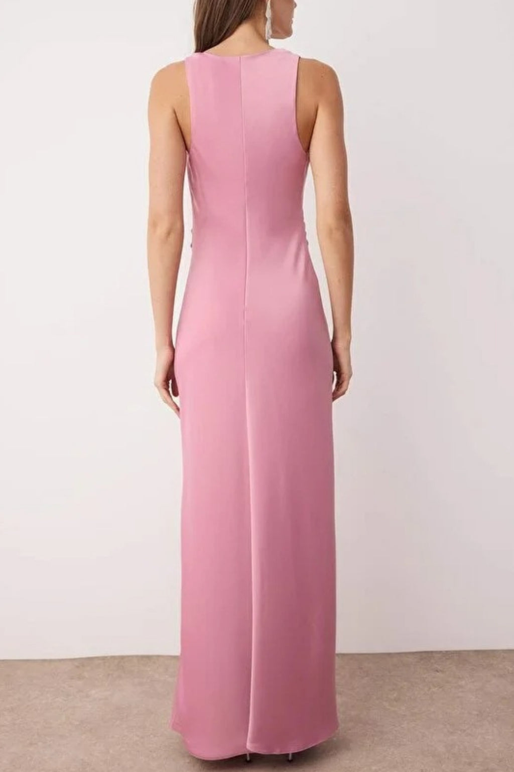 Satin Maxi Evening Dress