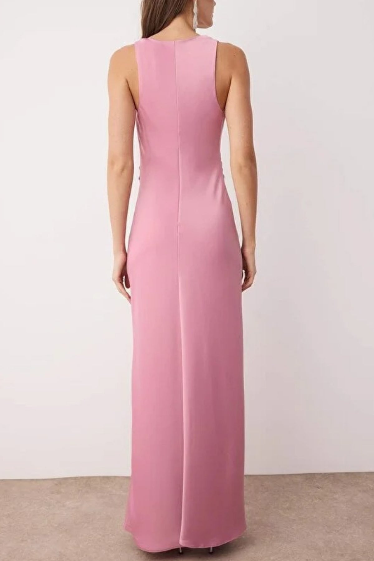 Satin Maxi Evening Dress