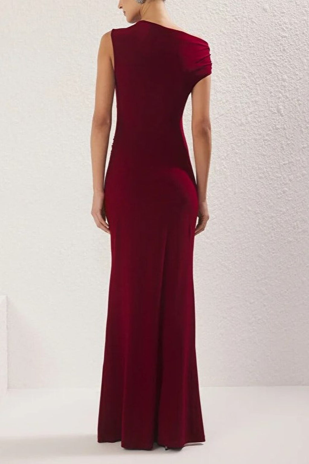 Maxi Elegant Evening Dress with Stone Accessory Detail
