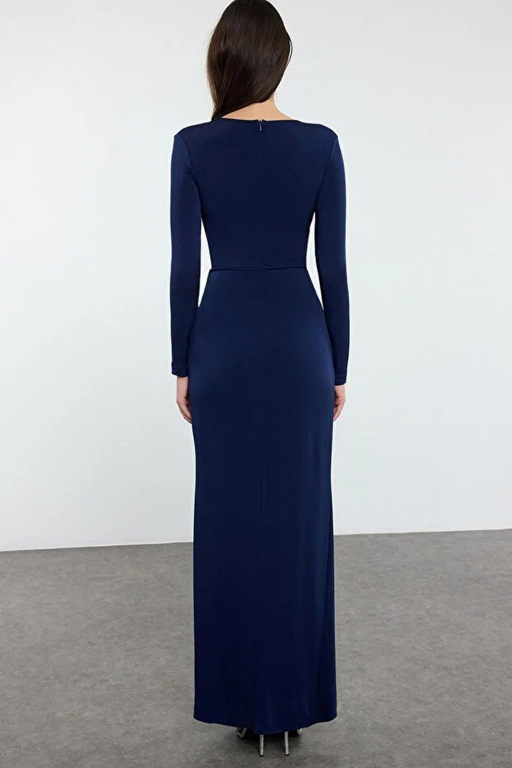 Double-Breasted Maxi Elegant Evening Dress