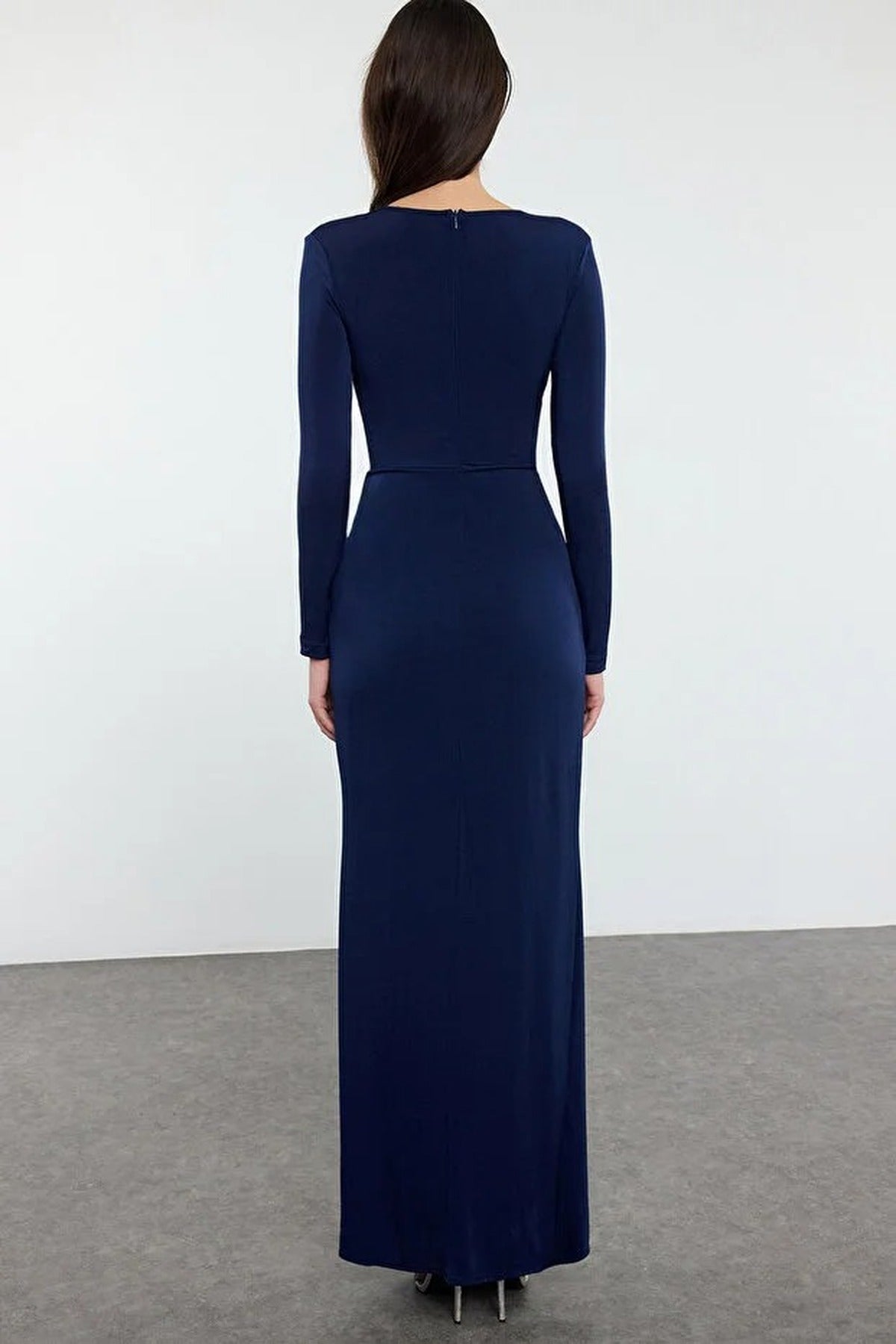 Double-Breasted Maxi Elegant Evening Dress