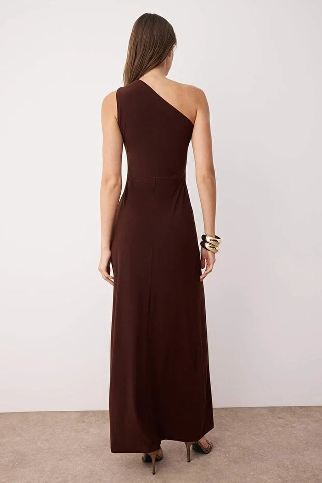 Maxi Evening Dress with Accessory Detail