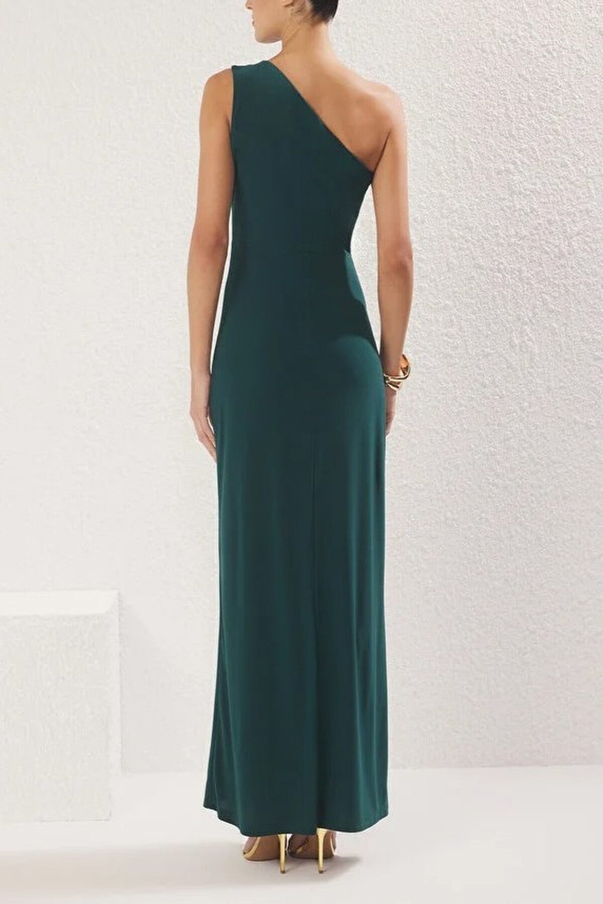 Maxi Evening Dress with Accessory Detail