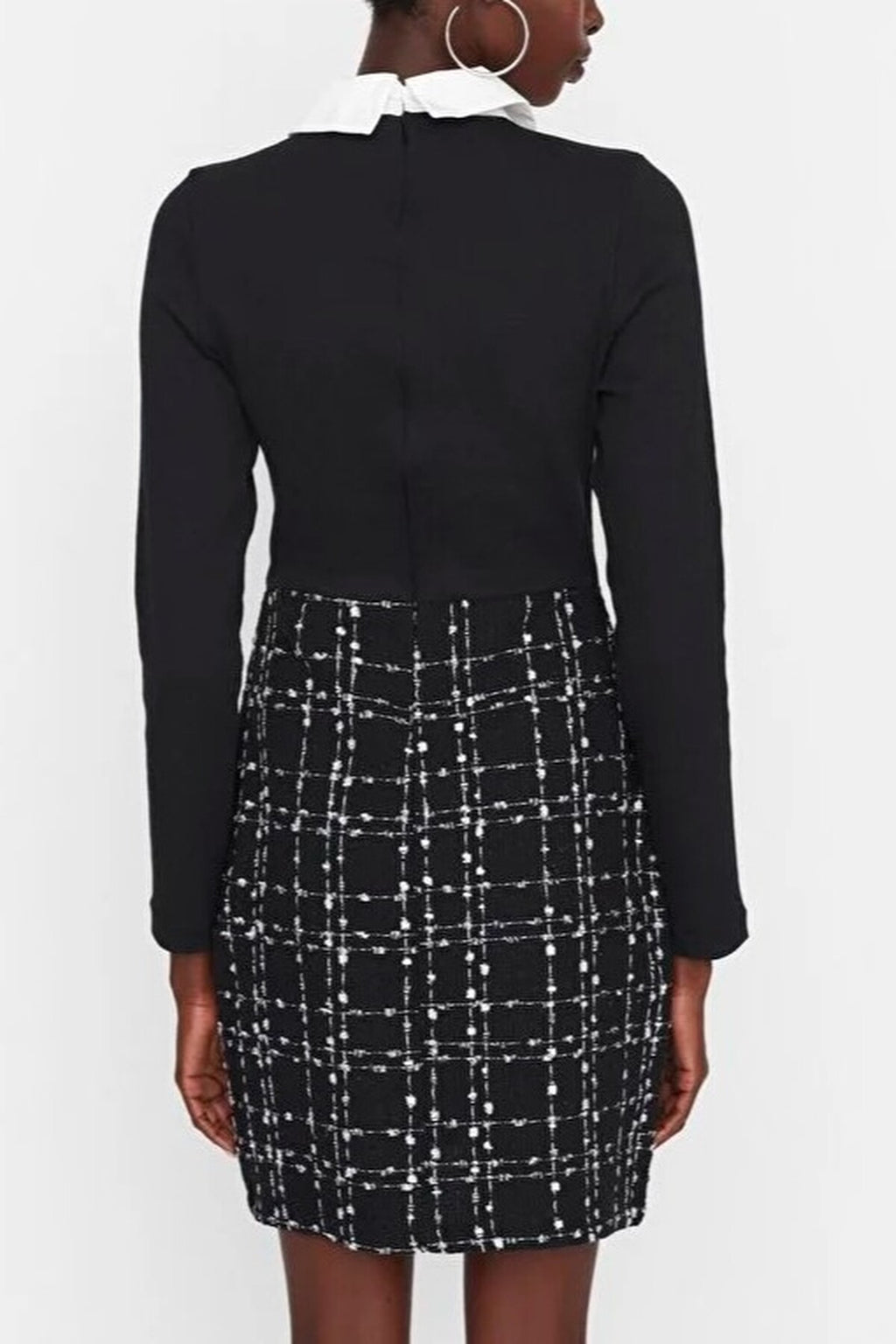 Tweed Argyle Woven Dress