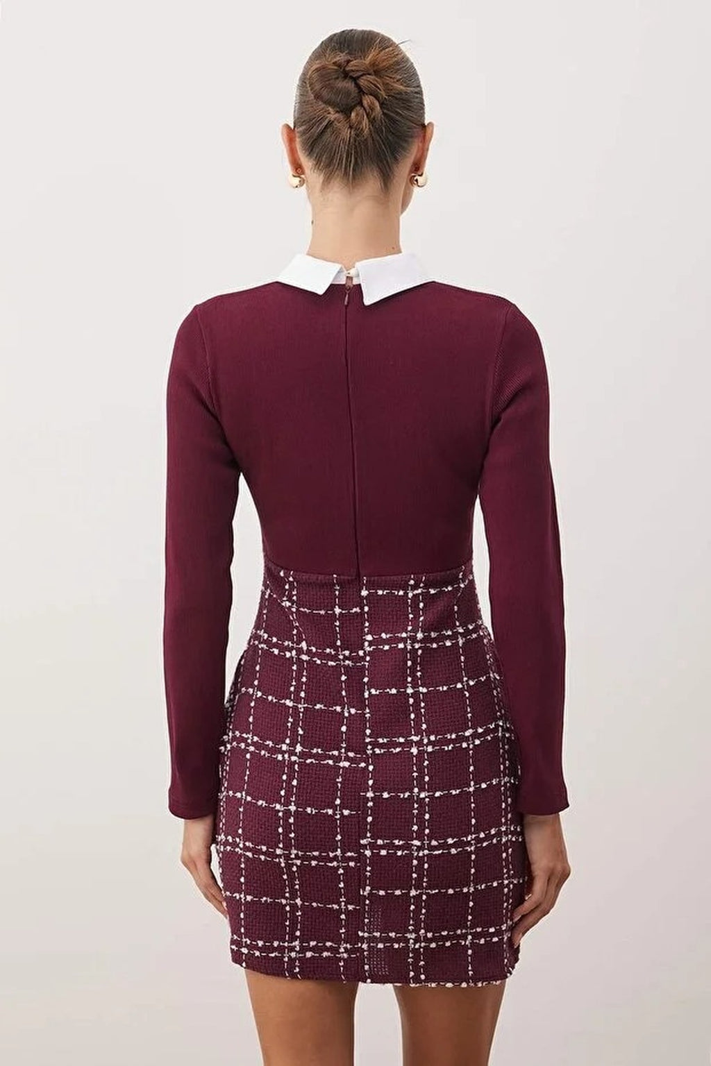 Tweed Argyle Woven Dress
