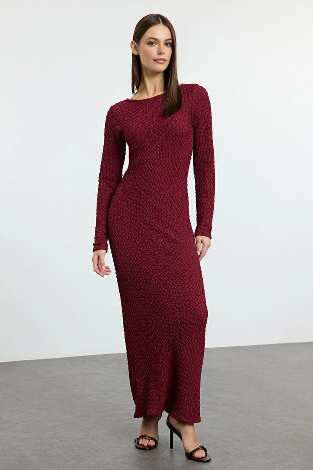 Textured Maxi Knit Dress