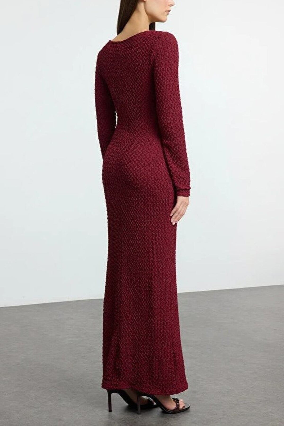Textured Maxi Knit Dress