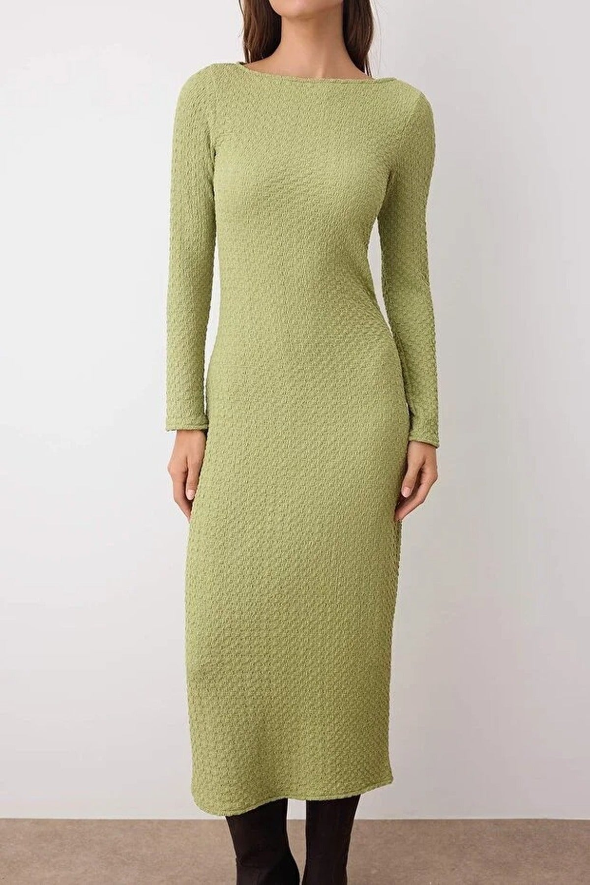 Textured Maxi Knit Dress