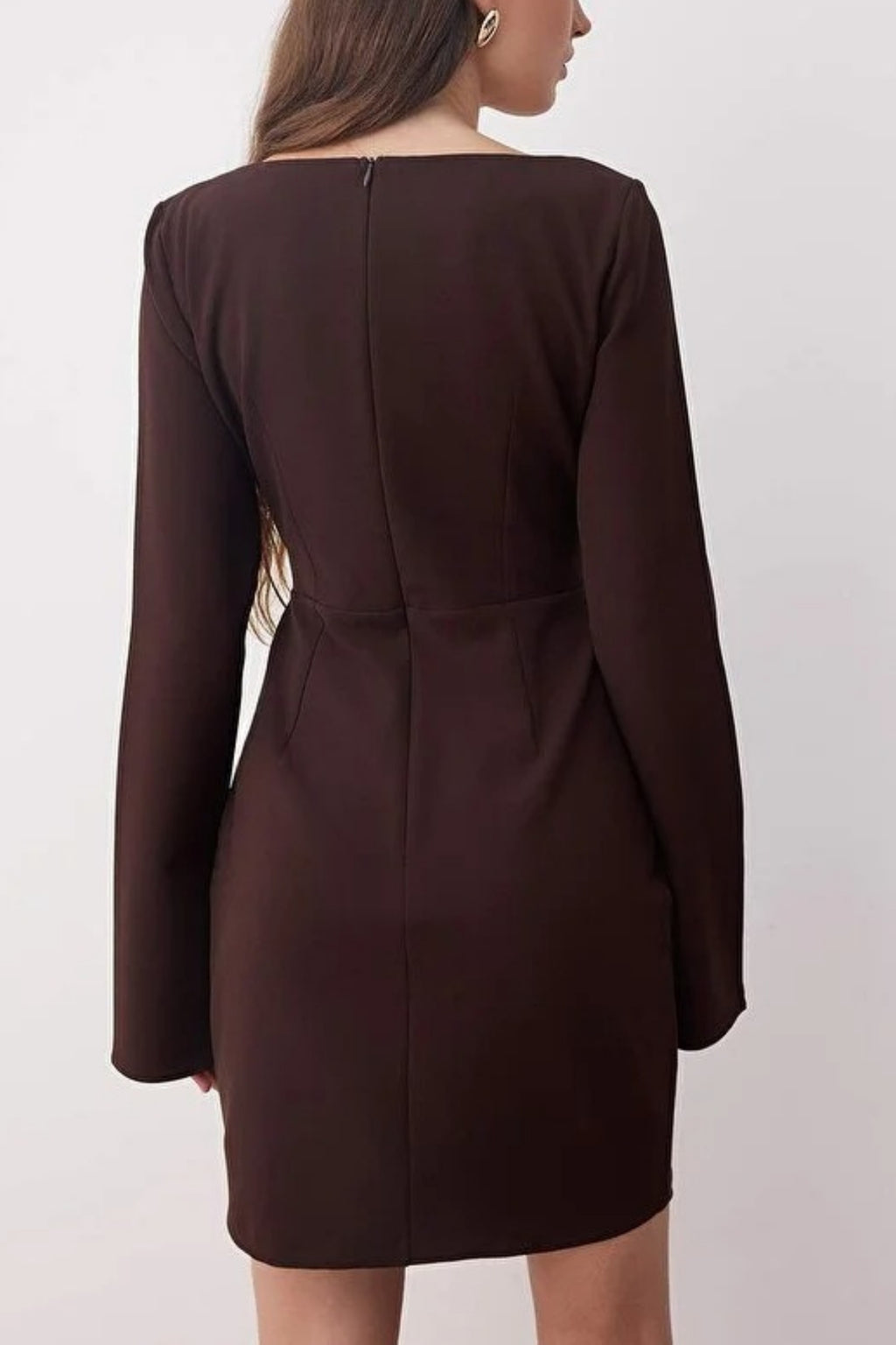 Woven Mini Stylish Dress with Accessory Details