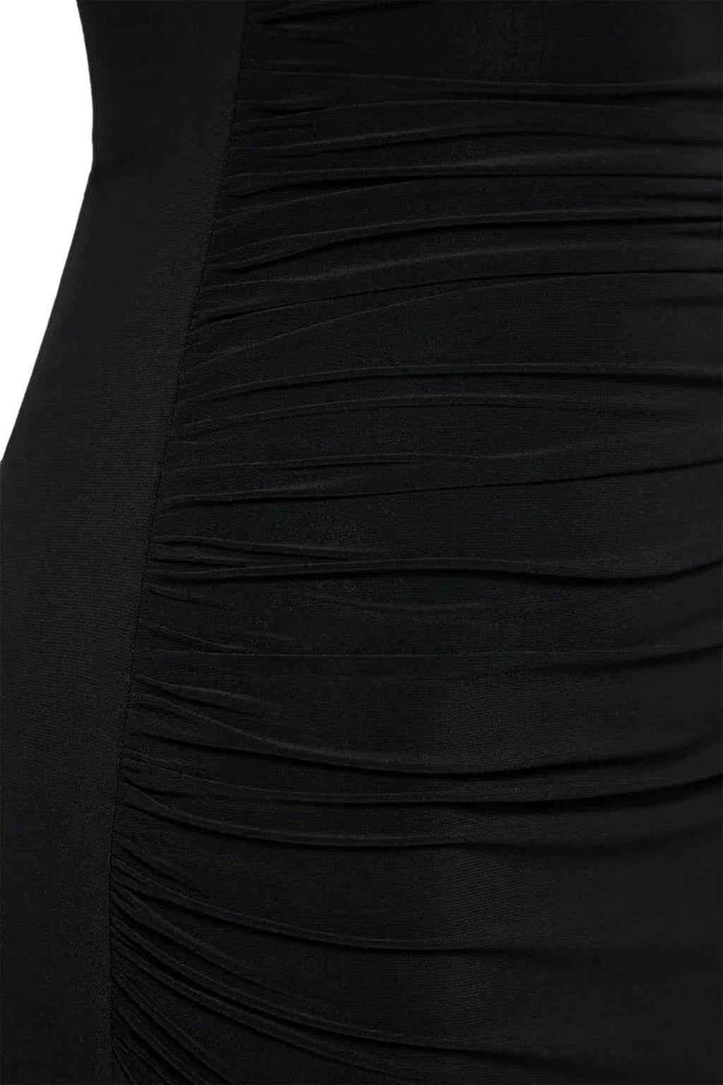 Elegant Knit Evening Dress with Ruffle Detail