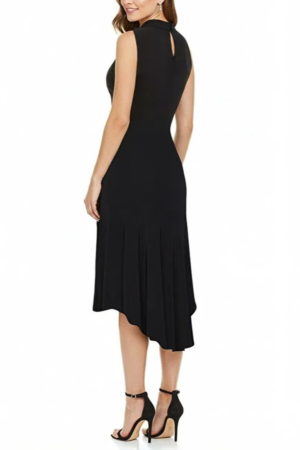 Elegant Knit Evening Dress with Ruffle Detail