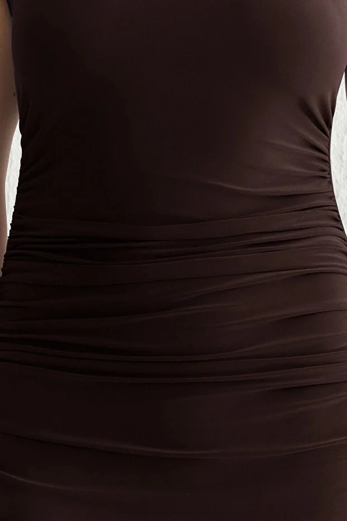 Elegant Knit Evening Dress with Ruffle Detail