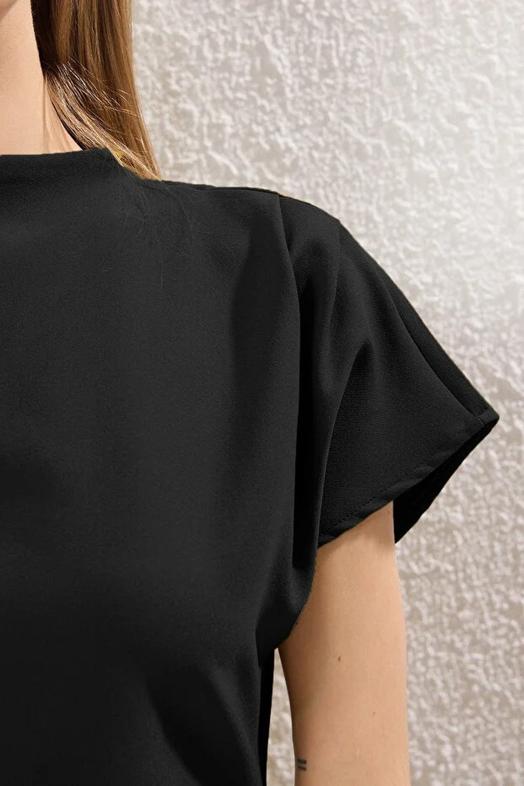 A-Line Cowl Neck Midi Woven Dress