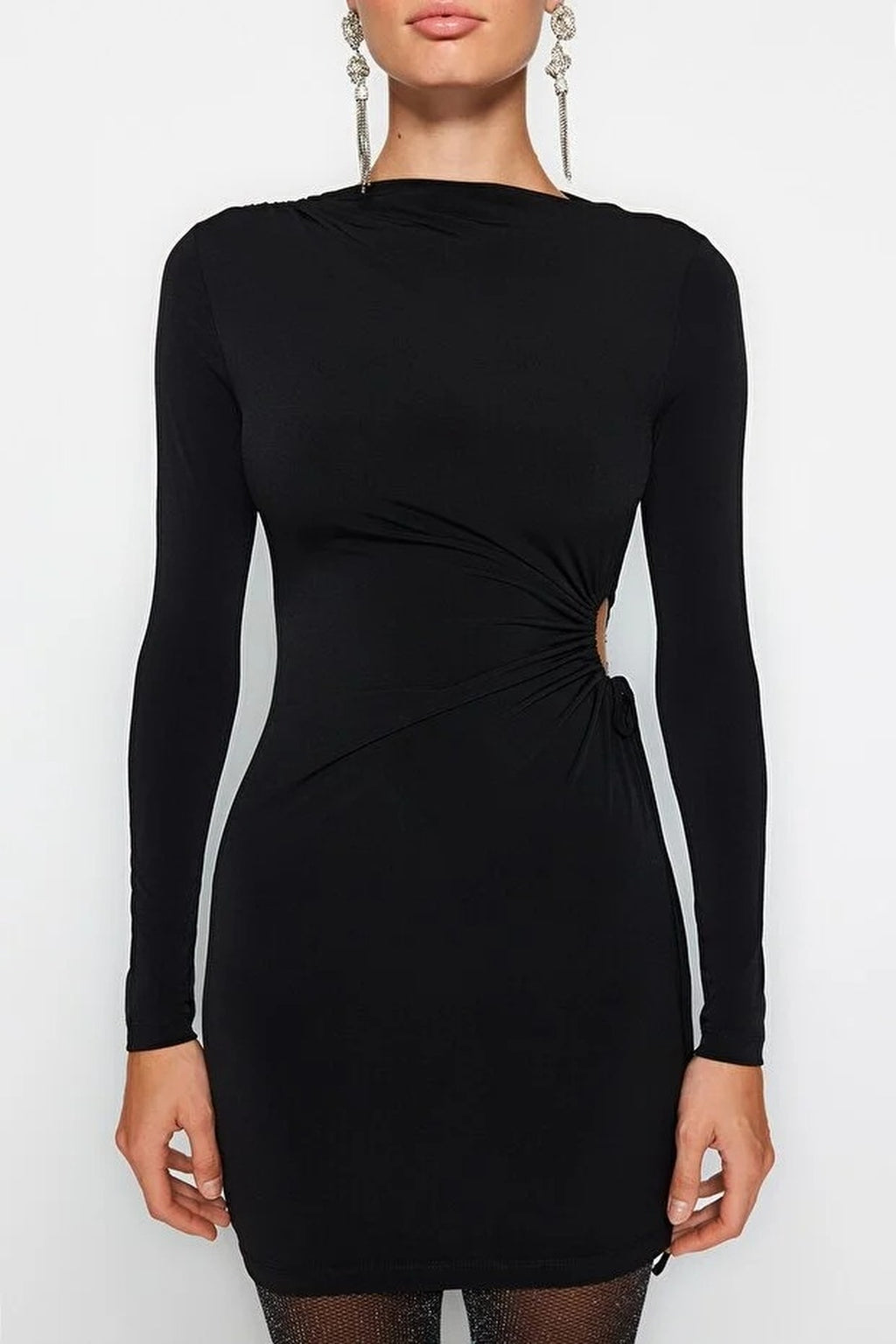 Short Elegant Evening Dress with Cut Out Detail