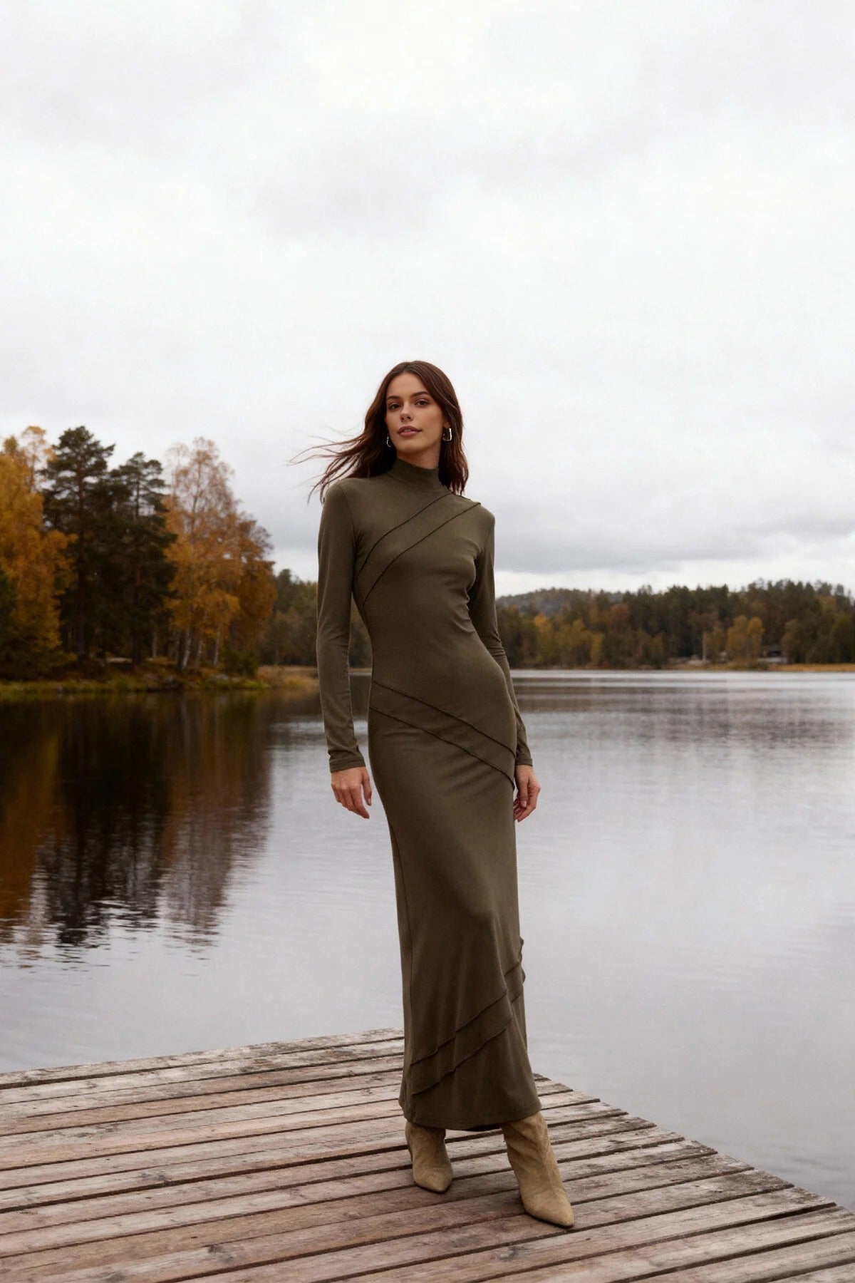 Karyoka Stitch Maxi Knit Dress