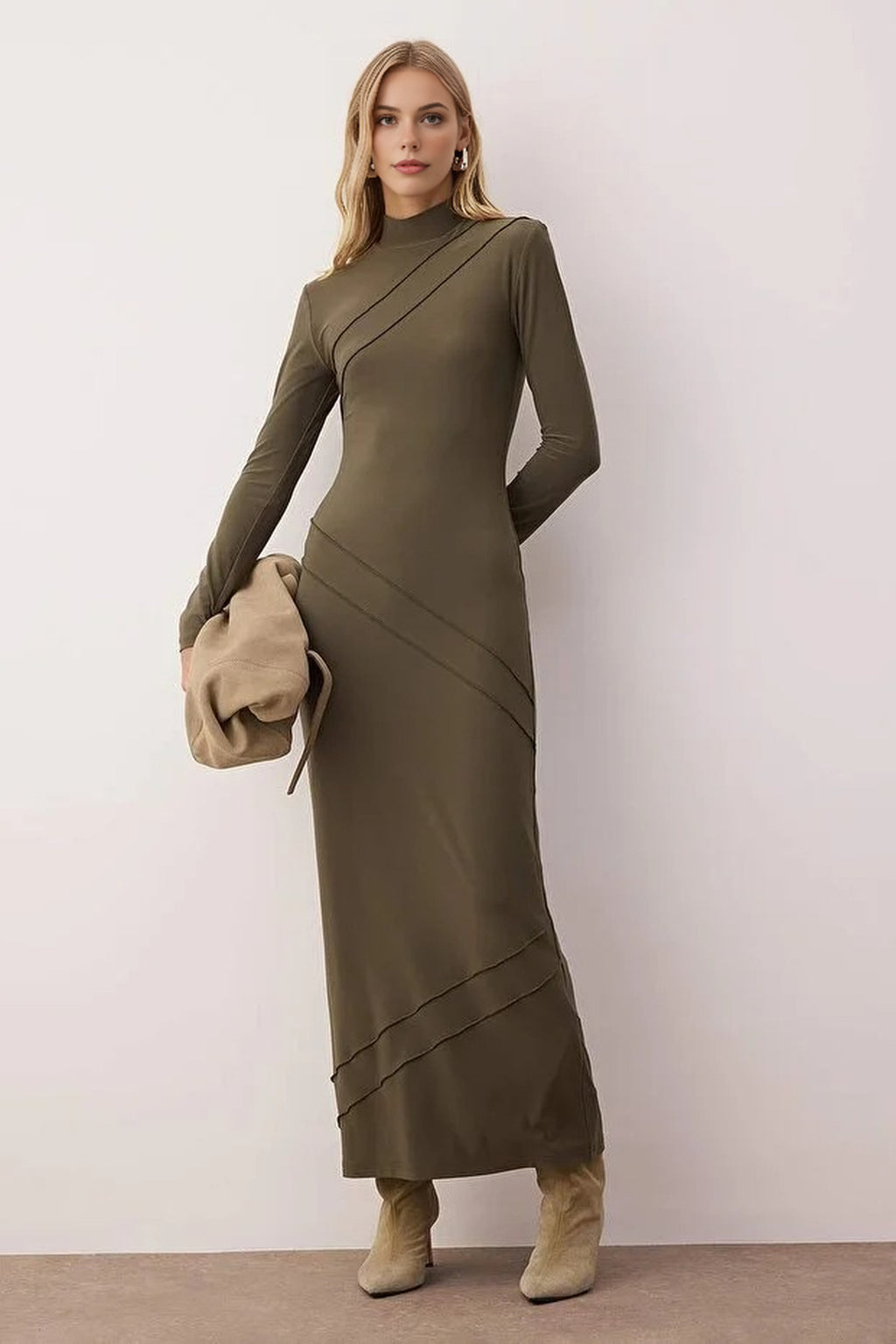 Karyoka Stitch Maxi Knit Dress