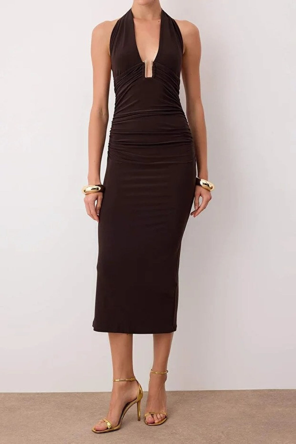 Accessory Detailed Midi Dress