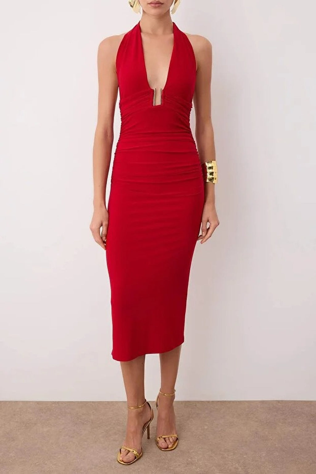 Accessory Detailed Midi Dress