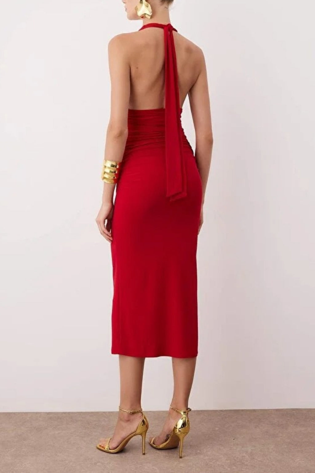 Accessory Detailed Midi Dress