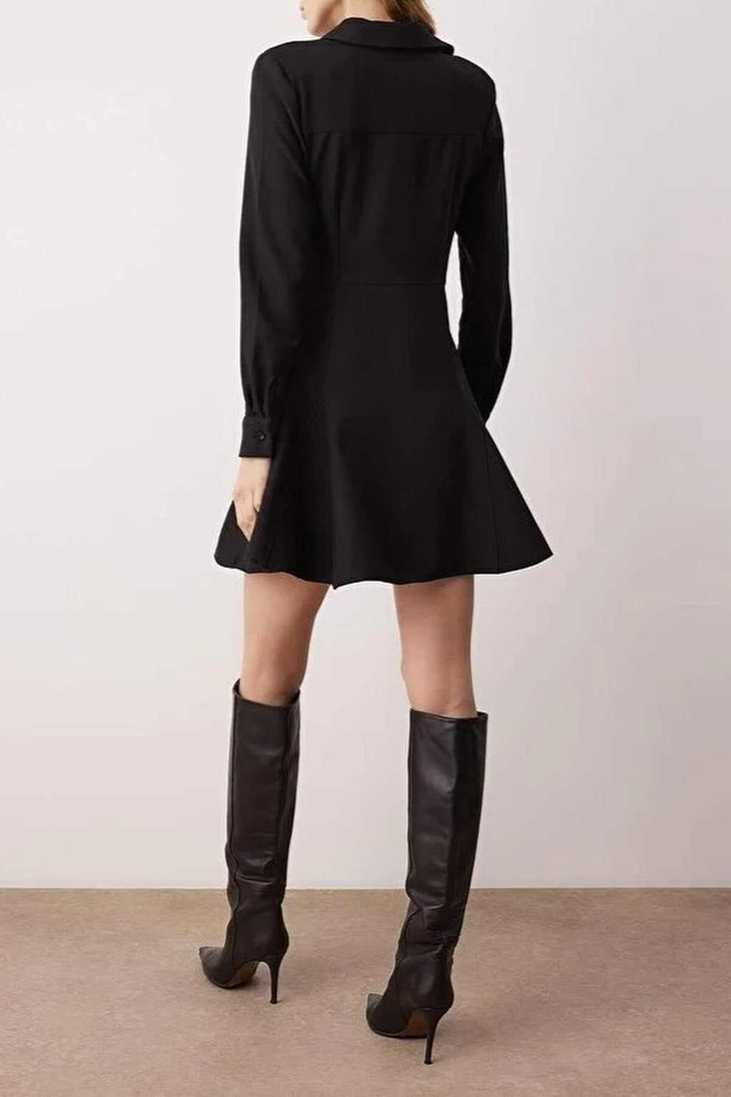 Button Front Mini Shirt Dress