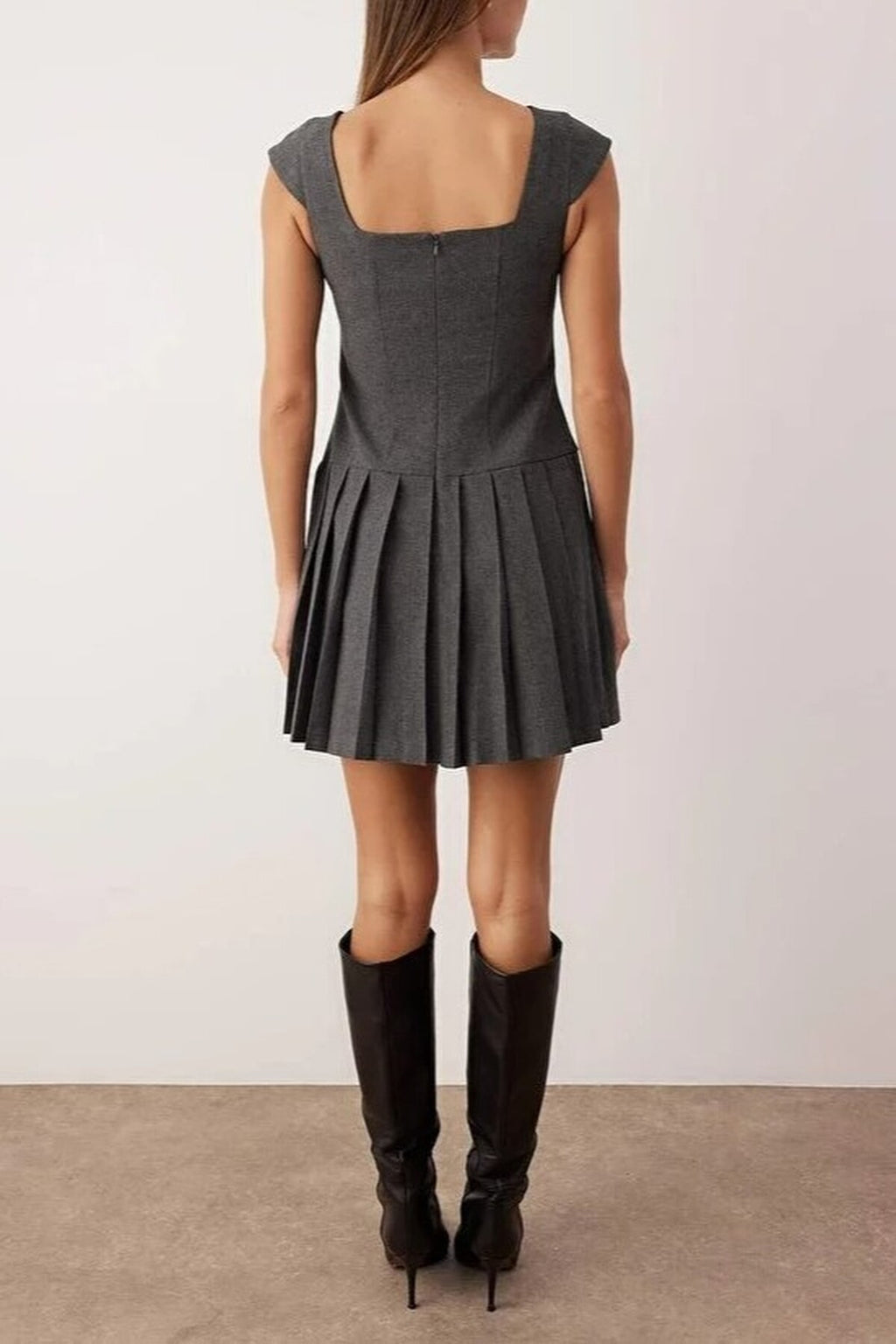 Mini Pleated Woven Dress
