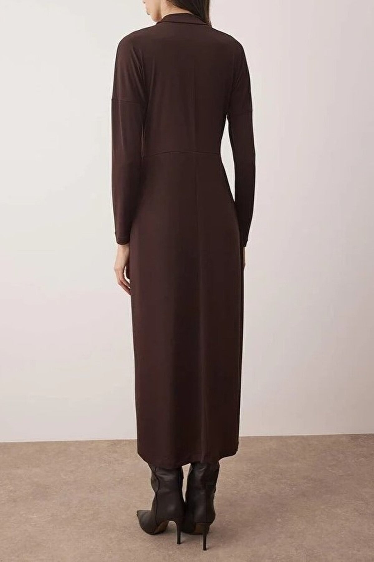 Knit Dress with Waist Buckle Detail