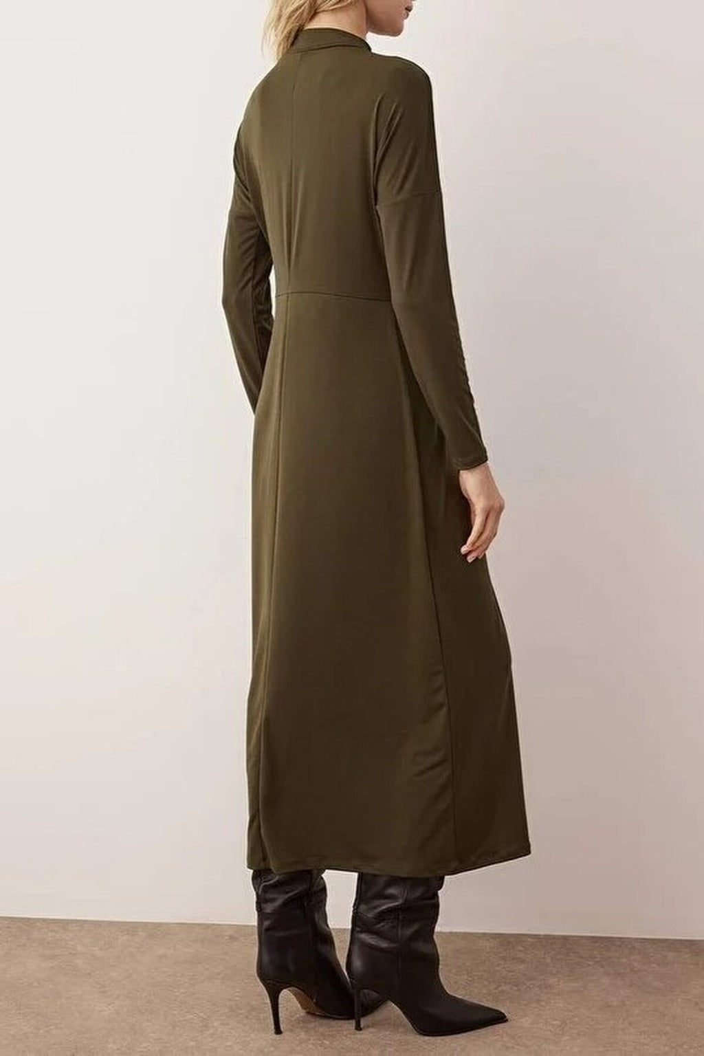 Knit Dress with Waist Buckle Detail