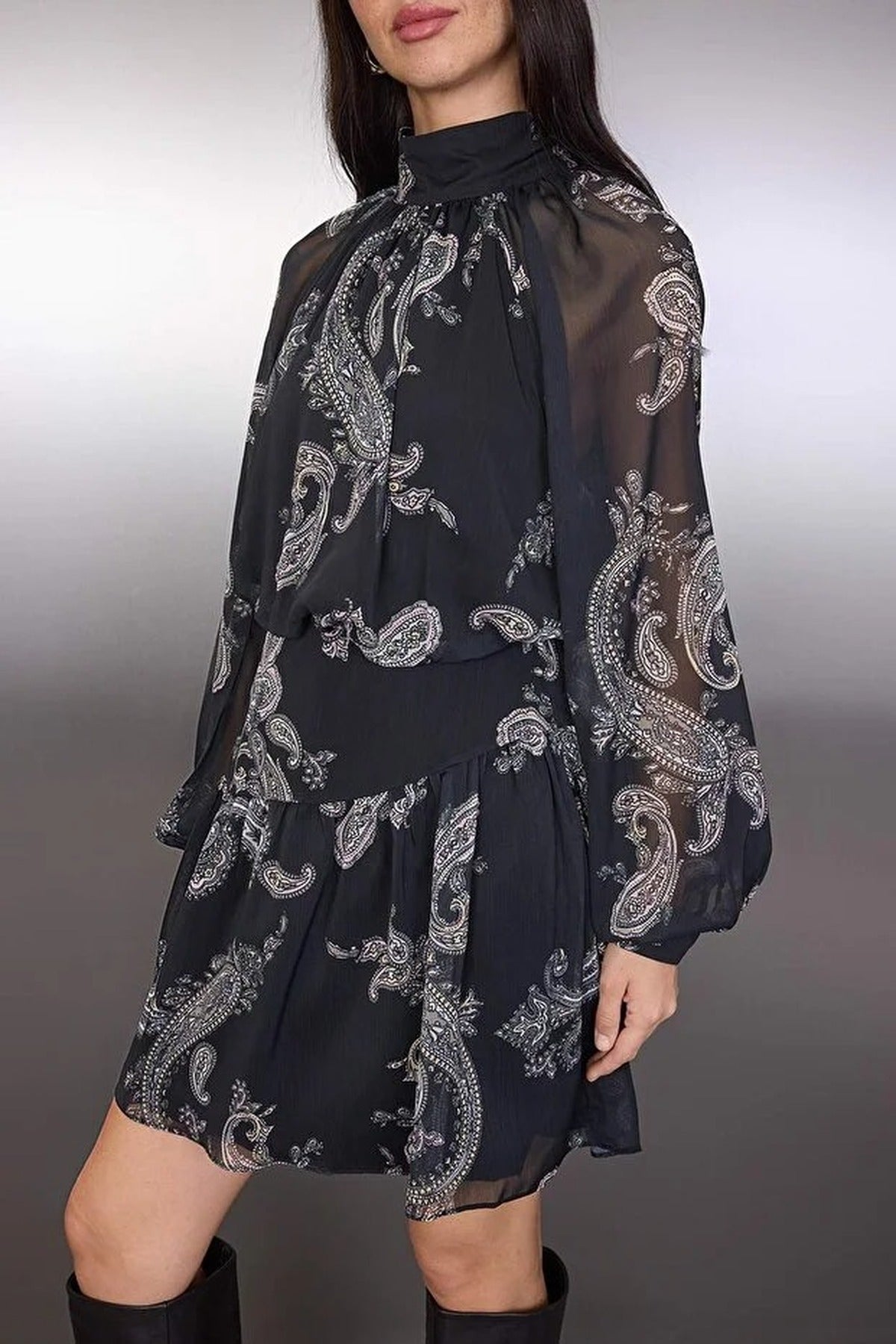 Mini Chiffon Lined Woven Dress