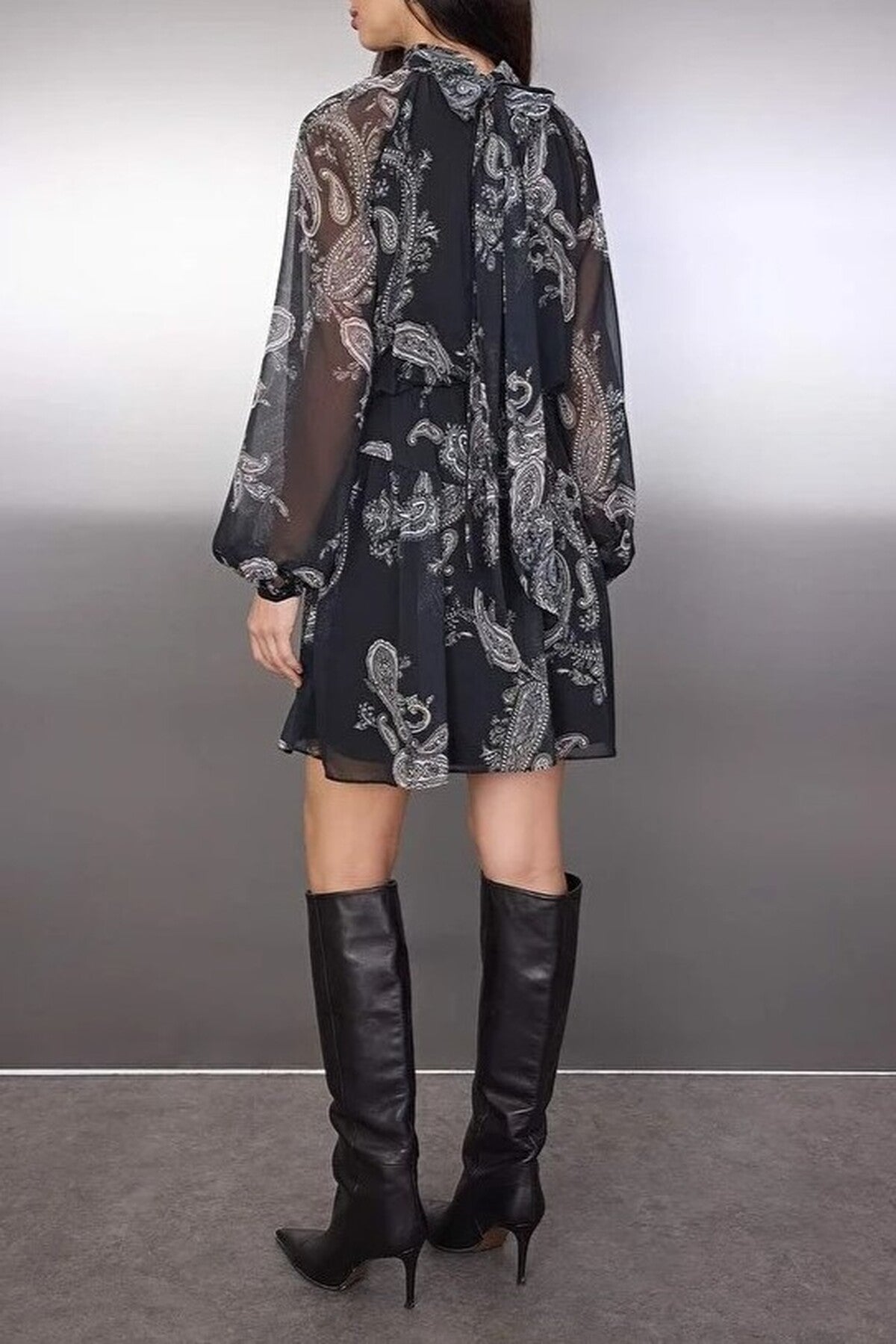 Mini Chiffon Lined Woven Dress