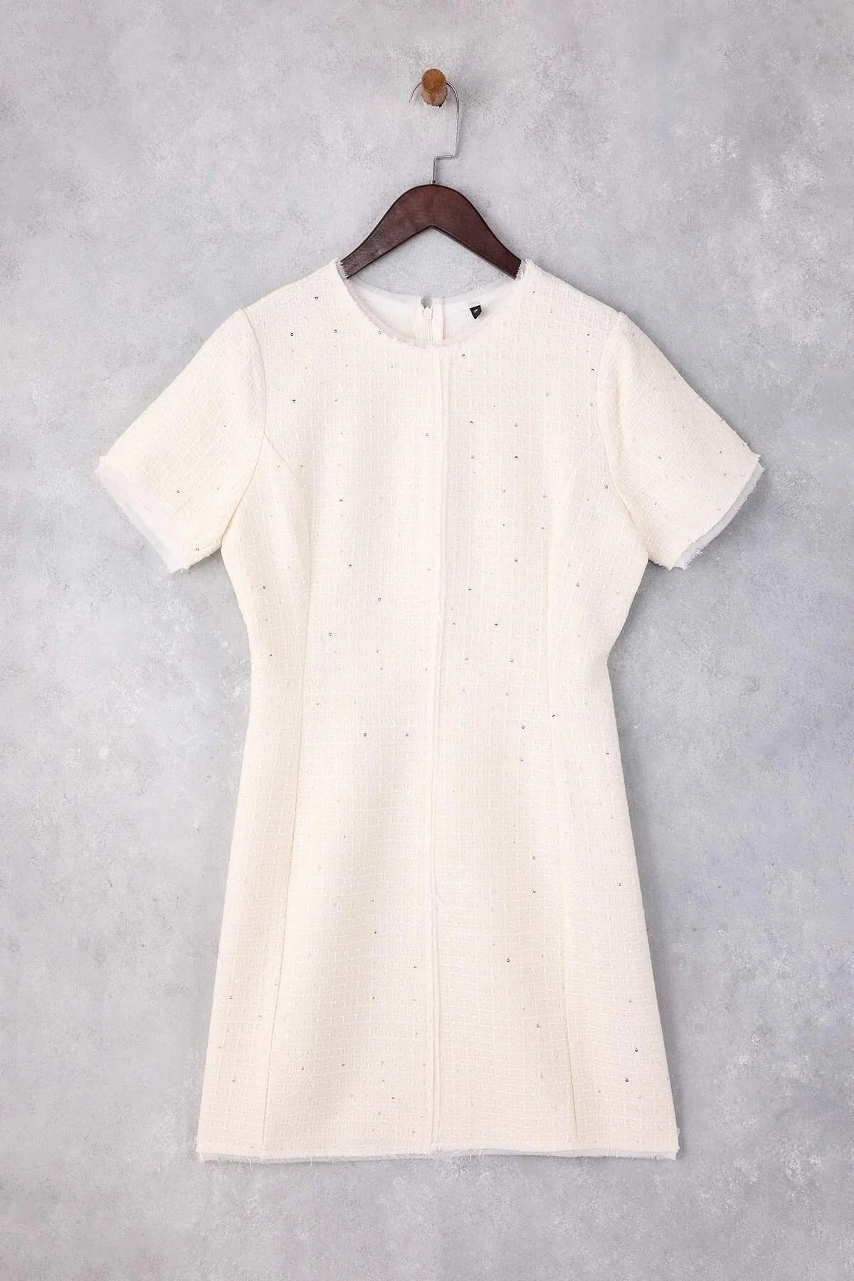 Shimmering Tweed Mini Woven Dress