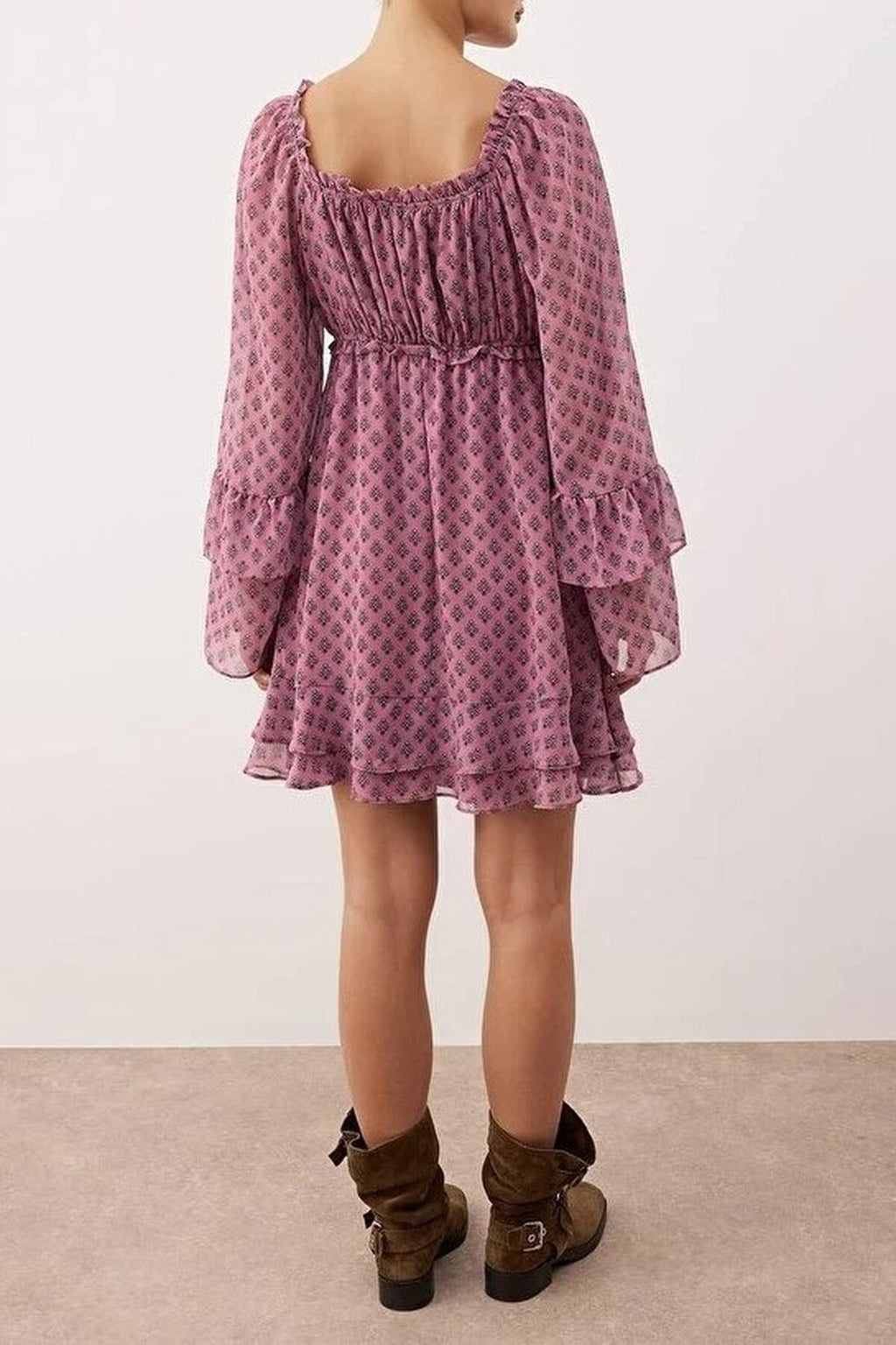 Ruffled Mini Woven Dress